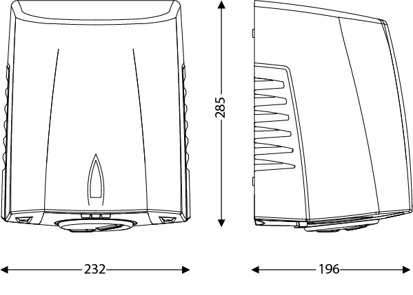 26012-14 COPTAIR SECHE MAINS SCHEMA DIMENSIONS