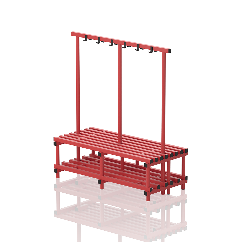 banc double avec pendirie 8144 8148 8152 - rouge