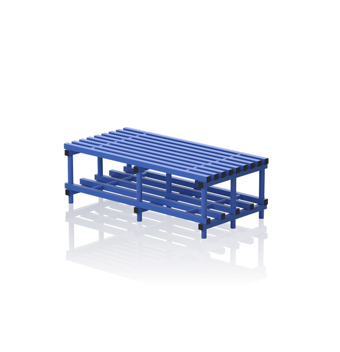 Banc double PVC  BLEU