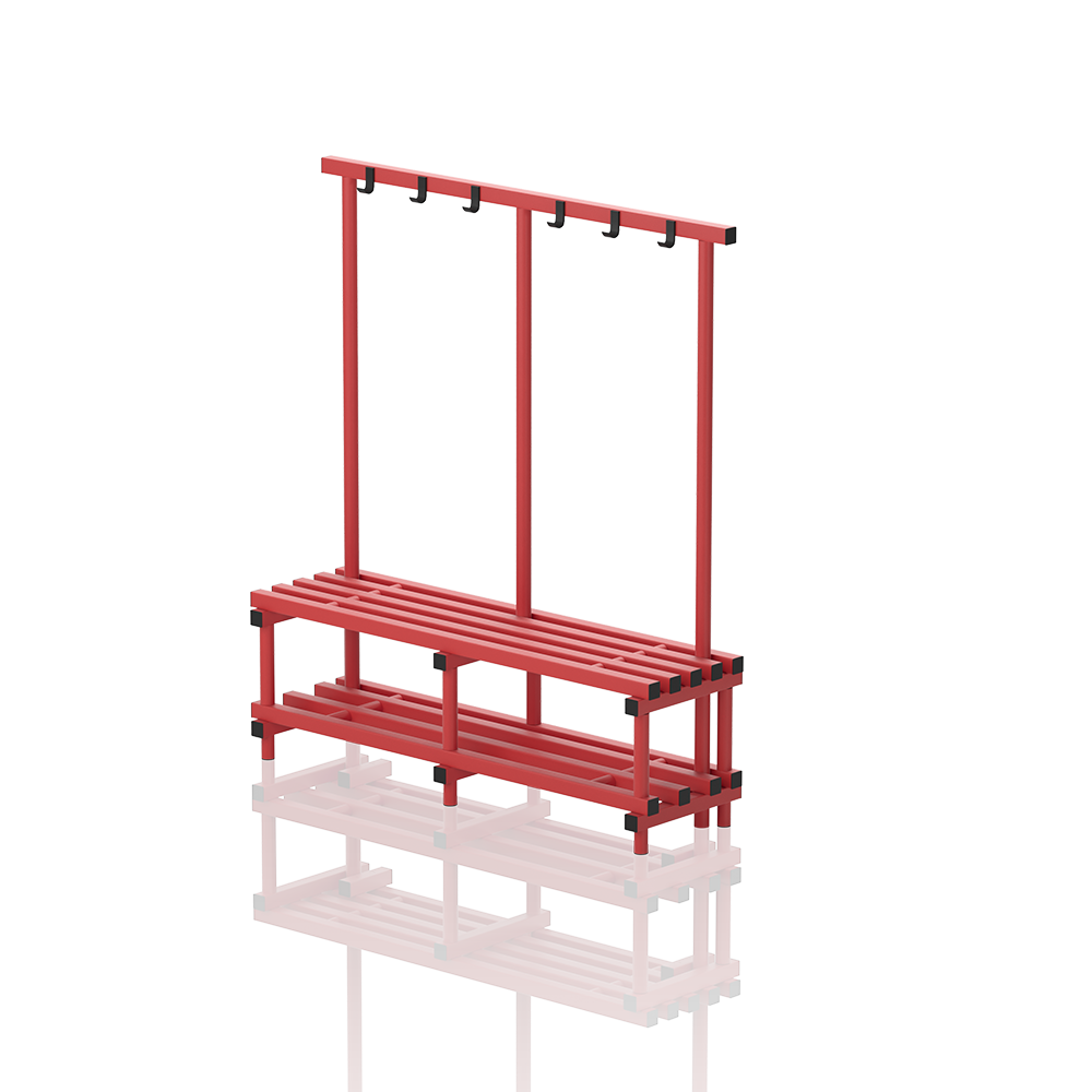 banc simple avec penderie 8146 rouge
