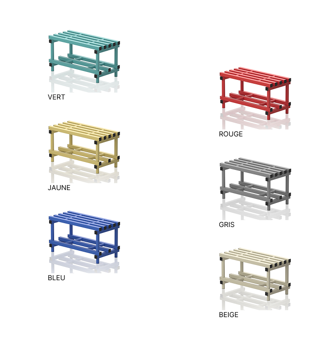 Banc simple PVC COULEURS