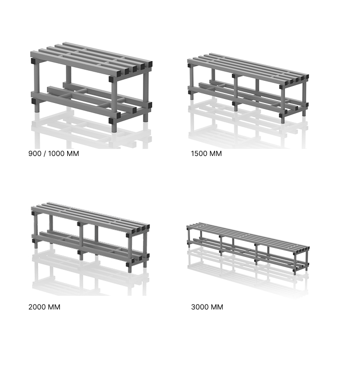 Banc simple PVC  GRIS