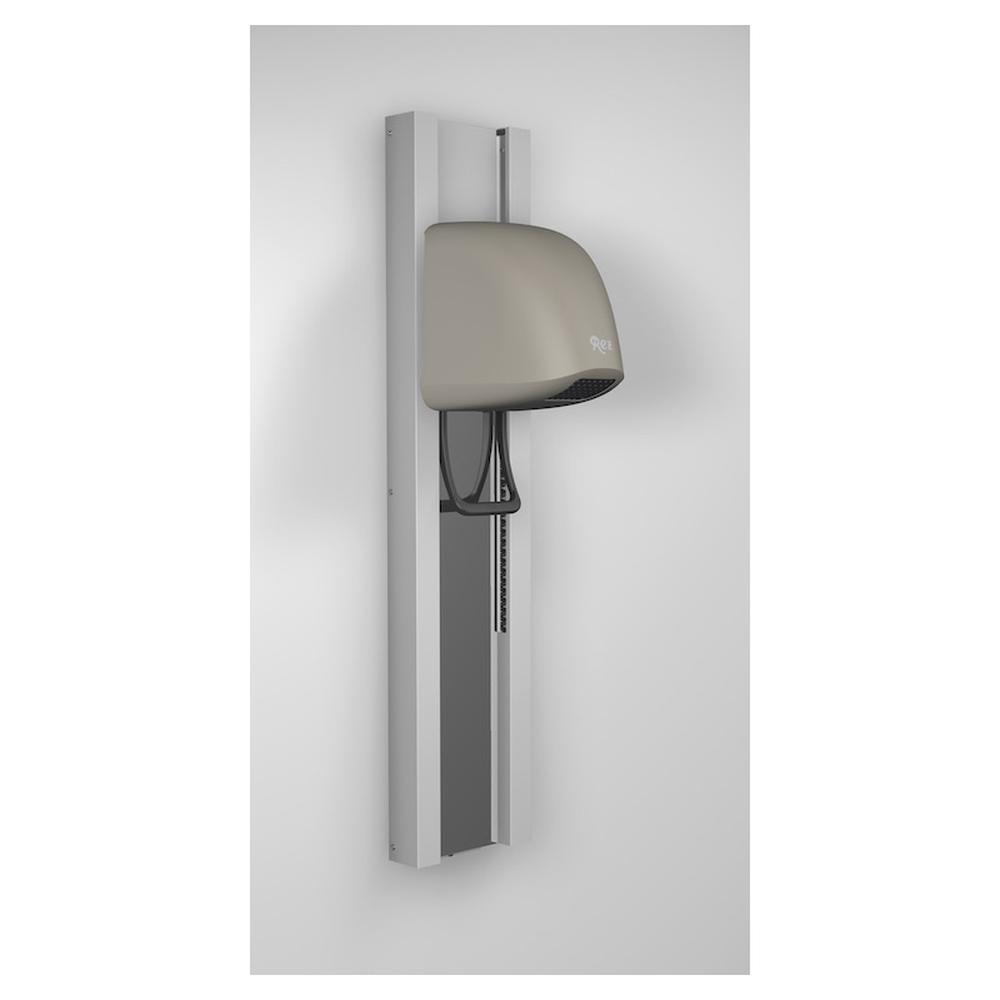 Seche cheveux beluga rez blanc sur rail avec miroir beige 91.042