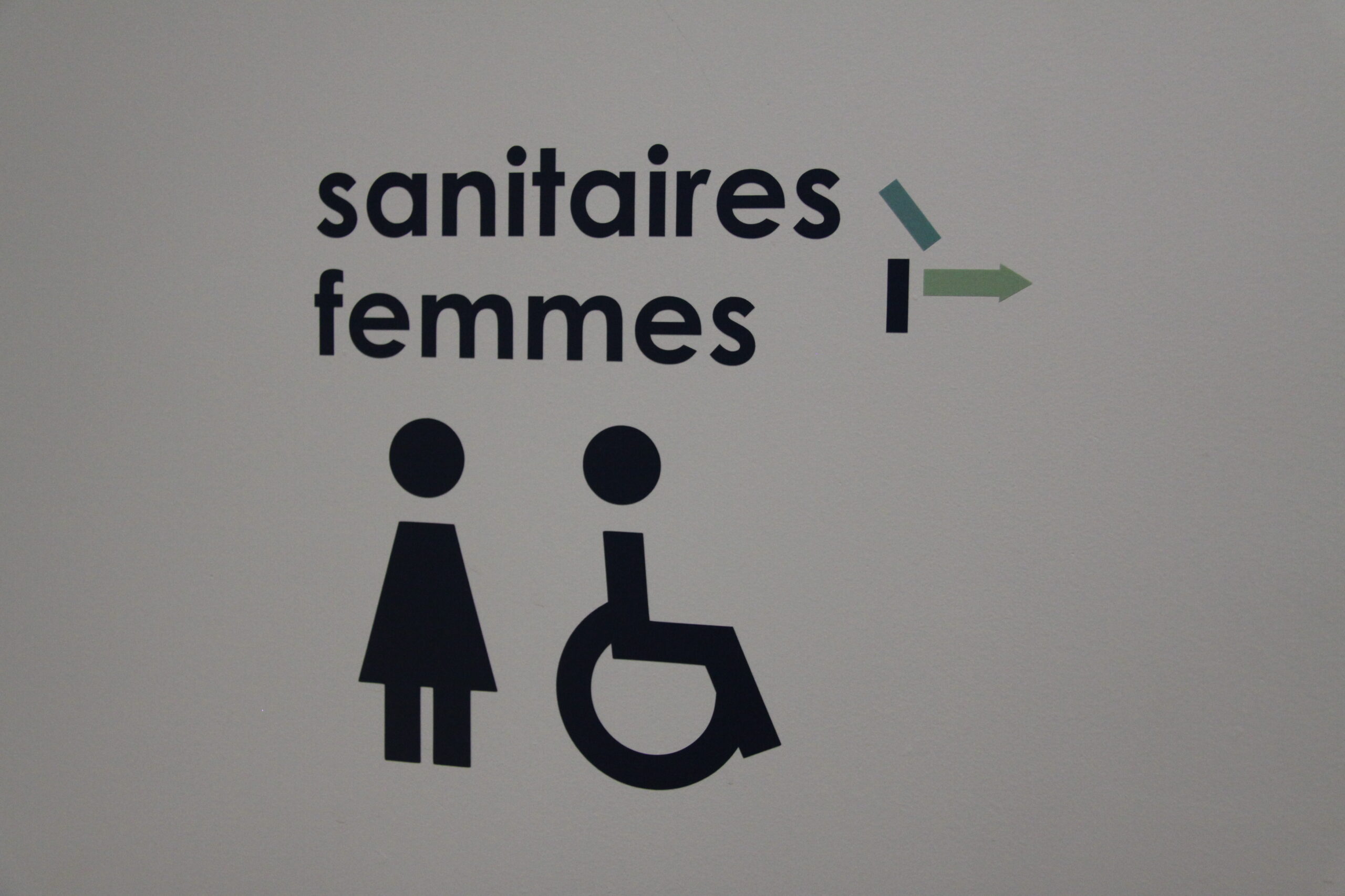 signaletique sanitaire ERP femme toilette WC PMR