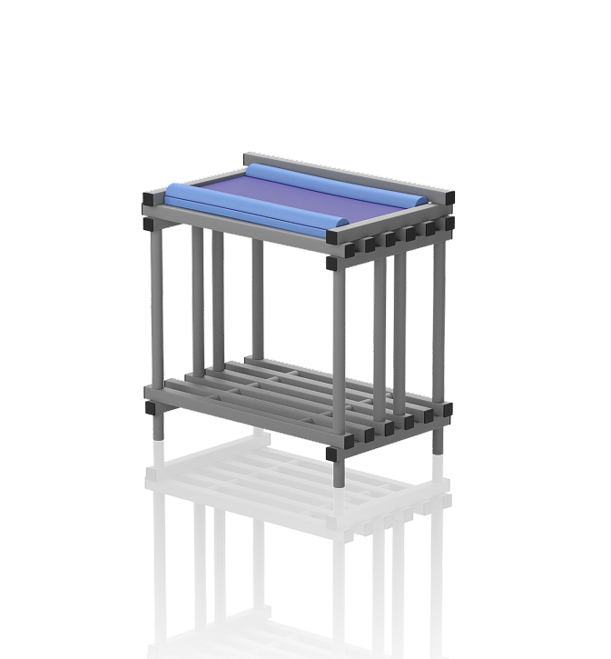 Table a langer avec matelas 8199_gris