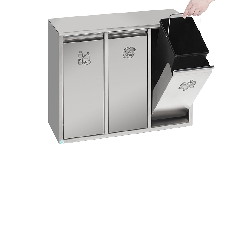 V21240.45 Centre de tri sélectif 3 portes Inox_2