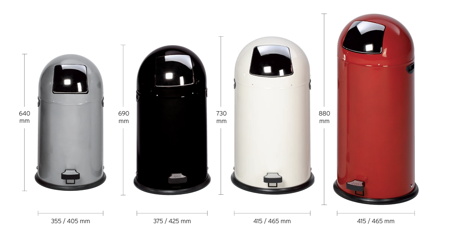 Var dome poubelle epoxy  dimensions