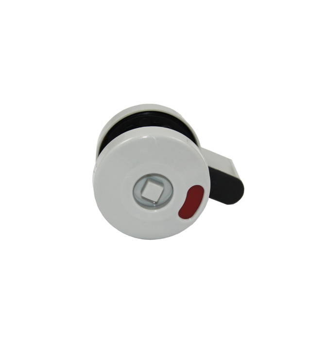 verrou de porte cabine nylon avec temoin gris clair face